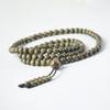 Pulseira de Rosário com 108 Contas de Sândalo Verde Natural para Homens e Mulheres DIY Contas de Lótus Étnico Retrô de Mão