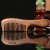Pente personalizado de sândalo dourado para uso doméstico, com cabo estendido esculpido, adequado para homens e mulheres com cabelos longos, pente de madeira para massagem meridianos de sândalo