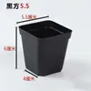 Maceta Cuadrada Negra Pequeña de 5 Caras Maceta para Suculentas Maceta para Esquejes y Plántulas de Plástico Cuadrada Maceta Nutritiva Económica Resistente al Sol Simple