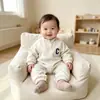 Mono de polar estilo coreano para bebés niños y niñas, moderno y deportivo, perfecto para salidas y gatear