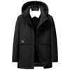Nueva Chaqueta de Plumón Gruesa de Invierno 2026, Nuevo Estándar Nacional, Longitud Media para Hombre, Plumón de Pato Blanco, Resistente al Frío, Chaqueta de Plumón Casual con Capucha