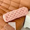 Almohada retorcida de lana de cordero, Almohada larga tejida para decoración de dormitorio y sala de estar, Cojín de felpa para sofá, Envío directo de una sola pieza