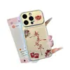 Estilo Chino Texto Festivo Aplicable Funda para Teléfono Electrochapada para iPhone 18 Pro Max Funda Plateada Floral Apple 17 Cubierta Protectora