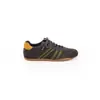 Mismo Estilo Mamá Uva~ Aumento Oculto de Altura de 5 cm Gamuza Color Retro Bloqueo de Color Punta Redonda Con Cordones Casual Suela Suave Zapatos de Entrenamiento Alemanes