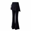 Pantalones de Yoga con Micro-Campana para Mujer, Falso Dos Piezas de Cintura Alta Levanta Glúteos Ropa Deportiva Fitness, Falda Cubre-Pantalón Tallas Grandes para Pilates