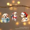 12 Decoraciones Navideñas de Labrador, Adornos Colgantes de Madera para Navidad Decoración Navideña