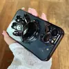 Funda de teléfono móvil iPhone14Pro con astronauta tridimensional, soporte de hombre espacial, funda transparente de TPU electrochapado para Apple 13