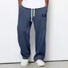Calça Esportiva Casual Masculina de Secagem Rápida Transfronteiriça Europeia e Americana, Marca Tendência Primavera e Outono, Solta, com Caimento, Perna Reta, Calça de Moletom, Perna Larga, Longa