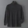 Baicai Rong Suéter Nuevo de Lana Pura Otoño/Invierno para Hombre Cuello Solapa Tejido de Punto Negocios Casual Simple Capa Base de Punto