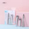 YUHAN YUHAN cortaúñas de acero inoxidable para manicura, lima de uñas, juego de 3 piezas, artículos de primera necesidad Y0257