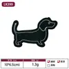 En Stock Al Por Mayor Accesorios de Ropa para Dachshund Parches Parches Bordados para Perros Pequeños Parches Bordados Parches de Bordado de Dachshund