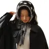 Cachecol Pequeno de Tricô com Bolinhas Personalizado Estilo Coreano para Mulheres na Moda Outono e Inverno Design Moderno Cadarço Proteção para Orelhas Earmuffs