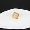 Anillo de acero de titanio europeo y americano ajustable, anillo de acero inoxidable geométrico chapado en oro de 18 quilates, transfronterizo, en stock, retención de color al por mayor