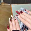 Novo K9 Ancora Red Nail Drill em forma de ângulo reto longo em forma de vidro broca pontiaguda joias para unhas atacado
