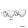 Pendientes con Forma de Corazón de Venta Caliente Transfronterizos, Pendientes Dulces con Forma de Corazón Estilo Ins, Pendientes Brillantes Chapados en Oro de 18 Quilates, Pendientes de Acero Inoxidable