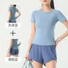 Nuevo Top Deportivo de Malla Fresco de Manga Corta para Mujer con Cuello Redondo Transpirable para Fitness, Secado Rápido, Adelgazante, Conjunto para Correr y Yoga