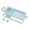Pia rack de armazenamento, utensílios de cozinha, pia de pano esponja, rack de drenagem, torneira rack de armazenamento 58g