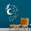 JM624 Pegatinas de pared de espejo acrílico con diseño de hada estrella, autoadhesivas, para dormitorio y sala de estar.
