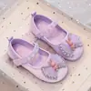 Zapatos de Princesa para Niñas 2026 Nuevo Primavera Zapatos de Tacón Alto Infantiles Zapato de Cristal para Niña Zapatos de Piel de Sirena de Moda