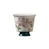 Miyanyu Cerámica de Arita Colorida Bajo Esmalte Flor de Iris Taza Alta de Maestro Cerámica para Uso Doméstico Taza de Té Grande Juego de Té Kung Fu Taza de Degustación