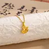 Colar de Damasco Sansheng Moda Feminina Novo Temperamento Chinês Luxo Leve Versátil Pingente de Folha de Damasco Corrente para Clavícula Presente para Namorada