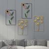 Estilo Nórdico Transfronteiriço Criativo Metal Parede Pendurado Ferro Sala de Estar Decoração de Parede Quadrada Flor Parede Decoração Fábrica Atacado