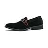 Zapatos de cuero con punta puntiaguda para hombre, de talla grande, estilo vintage, informales, sin cordones, con diseño cruzado, 2024