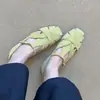 Primer Encuentro Sandalias Romanas Tejidas de Verano Nicho para Mujer con Tira Única, Transpirables, Retro, Casual, para Aumentar la Altura