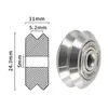 Accesorios para impresora 3D polea guía lineal POM tamaño rueda V pasiva peilin transmisión encapsulado perfil 20 máquina de grabado