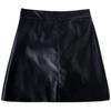 Falda de Corte A 2025 Otoño Nueva Falda de Cuero Falda de Longitud Media Falda Lápiz para Mujer Cintura Alta Pu Falda Corta de Otoño e Invierno