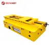 Carrinho Plataforma a Bateria Sem Manutenção para Manuseio de Equipamentos de Oficina, Carrinho Móvel sem Trilhos, Carrinho Plataforma Elétrico com Rodas de Borracha