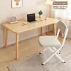 Mesa de escritório de madeira maciça para casa, mesa de jantar para casa, escrivaninha para estudante, escrivaninha para quarto, mesa simples para computador de mesa para moradia alugada