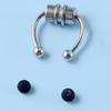 Piercing de Nariz Magnético de Acero Inoxidable Transfronterizo Bola Redonda Bola Cónica Anillo de Nariz Sin Agujero Cadena Uña Magnética para la Nariz Aretes