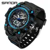 Reloj Electrónico Sanda Popular Moderno Luminoso Deportes al Aire Libre Multifuncional Impermeable Reloj para Estudiantes Hombres y Mujeres