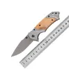 Mango de Madera Camping Exterior Cuchillo Plegable Cuchillo Elegante Cuchillo Plegable Pequeño Multifuncional Alta Dureza Portátil Cuchillo Especial Suizo