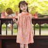 Liquidação de Verão de Tamanhos Descontinuados: Qipao Tradicional Chinês para Meninas, Vestido Vintage com Toque Artístico, Qipao Retrô Infantil