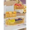 Prato de Frutas Doméstico Levemente Luxuoso Prato de Frutas Secas 2025 Prato de Frutas de Ano Novo Prato de Lanches de Ano Novo Prato Pendente para Cozinhar Chá e Prato Dim