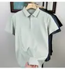 Camisa Polo Casual de Manga Corta para Hombre de Color Sólido, Secado Rápido, Dobladillo Sin Costuras, Abertura Lateral, Mismo Estilo que Transmisión en Vivo, para Bebé