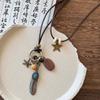 Nuevo collar de plumas largas zen chino para mujer, estilo étnico retro, cadena de lana superpuesta, nuevos accesorios bohemios