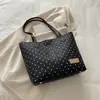 Bolsa Tote de Ombro com Bolinhas Estilo Coreano Moda Feminina 2026 Nova Outono Grande Capacidade Nicho Popular Bolsa Saco de Ombro Único