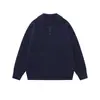 Camisa polo de tricô lisa texturizada de manga longa para homens, marca trendy europeia e americana, corte justo, suéter versátil de outono e primavera com gola de lapela