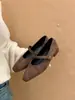 Zapatos Mary Jane cuadrados pequeños de ante retro para mujer, nuevos zapatos de una sola capa de tacón bajo Maillard para otoño e invierno 2026