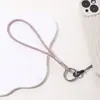 Cordón para Teléfono Móvil Lujo Accesible Llavero Colgante Diamante Completo Equipaje Cadena de Diamantes Colgante DIY Cuerda Corta de Muñeca Anti-Pérdida