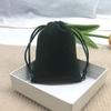 Fabricante de Bolsa de Veludo Preta de Vários Tamanhos Bolsa Pequena de Tecido Bolsa de Embalagem Bolsa de Tecido com Cordão para Joias Saco de Armazenamento
