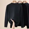 Suéter Hengyuanxiang 100% Lana para Hombre Otoño e Invierno 2025 Nueva Moda Deportivo para Exteriores Cálido Suéter de Cuello Redondo para Hombre