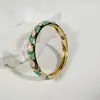 Yongge Jewelry Pulsera de Esmalte Transfronteriza Europea y Americana para Mujer Moderna Colorida Geométrica Rayada de Puntos Filigrana con Borde Dorado Accesorio de Mano