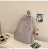 Mochila Pequena Estilo Preguiçoso Ins Coreano de Aparência Sofisticada Leve Cor Pura Simples Repelente à Água Mochila Casual para Viagem