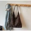 Comércio Exterior Chique Retro Estampa de Leopardo Bolsa Mãe e Filho Feminina Nova Moda Casual Bolsa Tote Grande Capacidade Bolsa de Ombro de Nicho