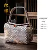 Bolsa de Almacenamiento para Juego de Té Xiangyunsha Nueva Bolsa de Tela Estilo Chino Bolso Acolchado de Algodón Grueso Bolso de Mano Portátil para Viaje