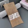 Saco de faca e garfo de renda de linho Amazon Decoração de Natal saco de faca e garfo de linho casamento festival artesanato diy